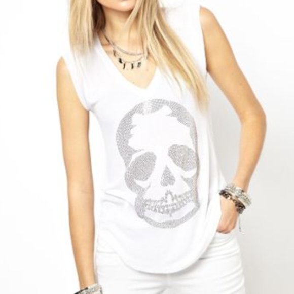 Zadig & Voltaire Tops - Zadig & Voltaire Brooklyn Skull T-Shirt Size Large